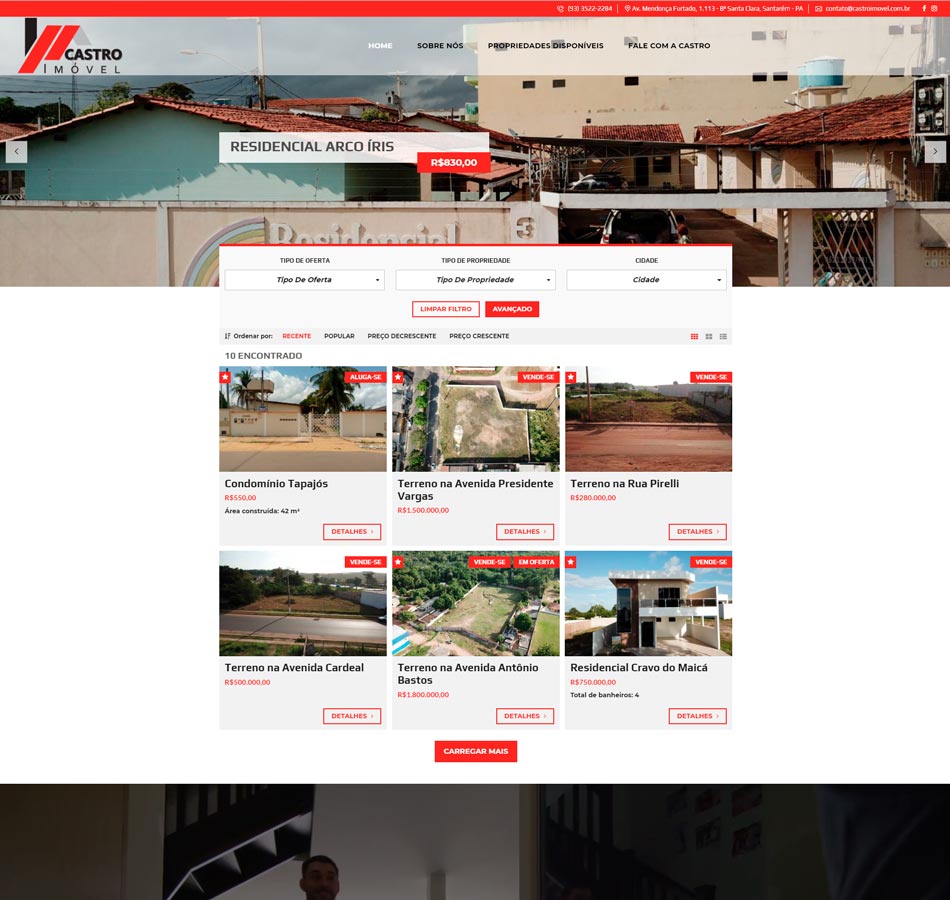 Criação de site para imobiliária