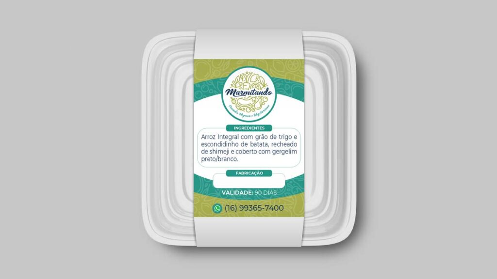 Criação de arte para etiqueta para empresa de alimentação vegetariana e vegana