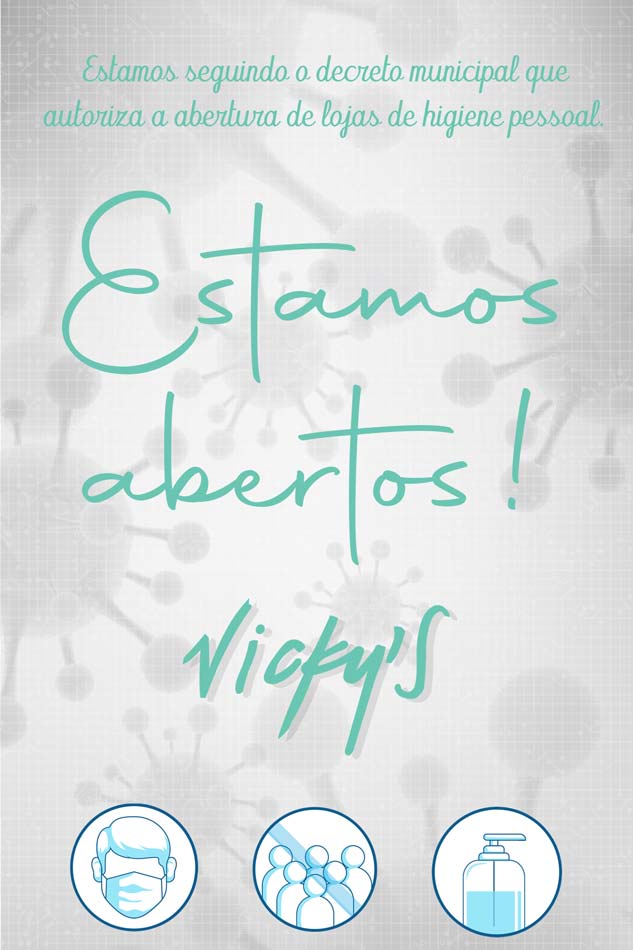 Criação de arte para loja em funcionamento durante a pandemia