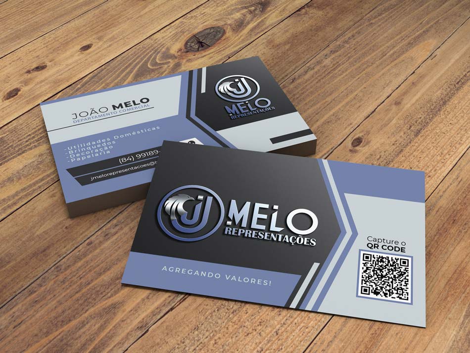 Criação de cartão de visita para empresa de representação comerciais