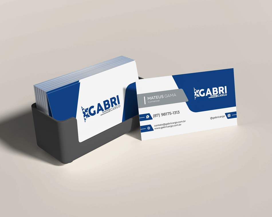 Criação de cartão de visita para empresa de transporte
