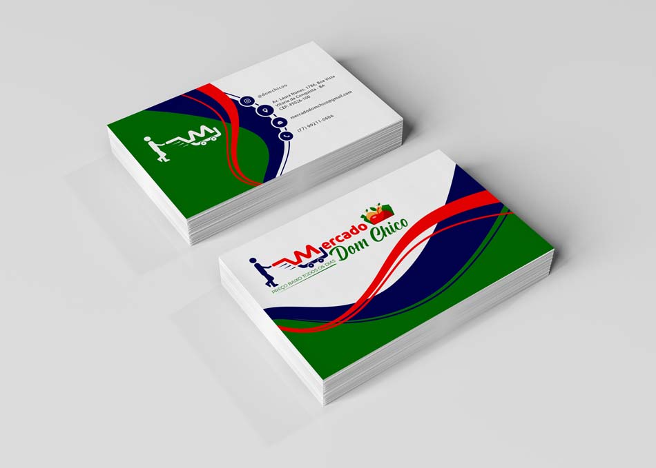 Criação de cartão de visita para mercado