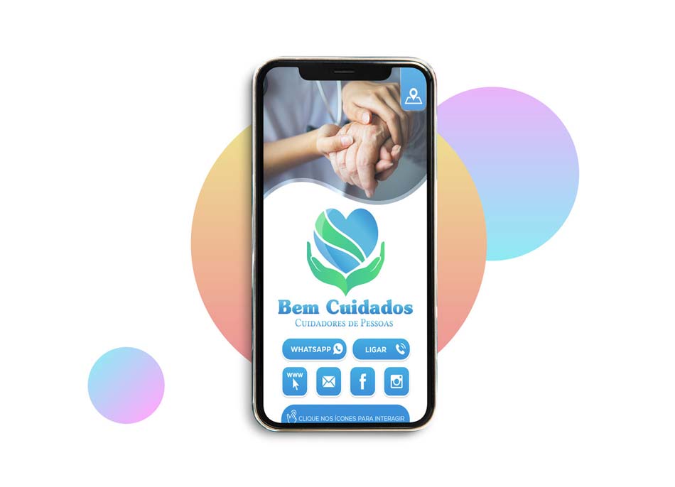 Criação de cartão digital para cuidadores de pessoas