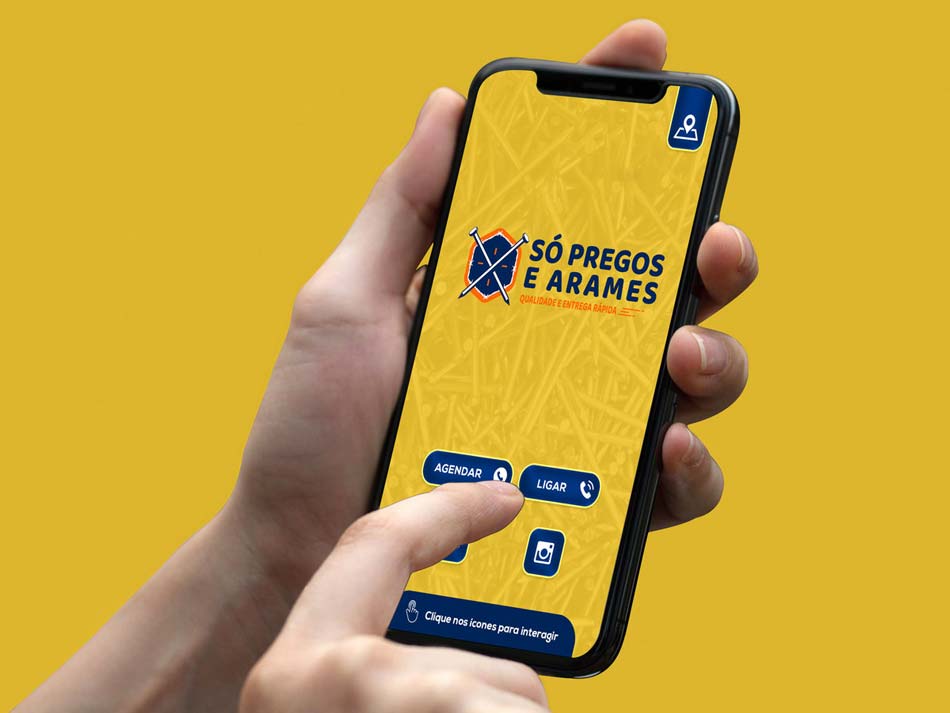 Criação de cartão digital para distribuidora de pregos e arames
