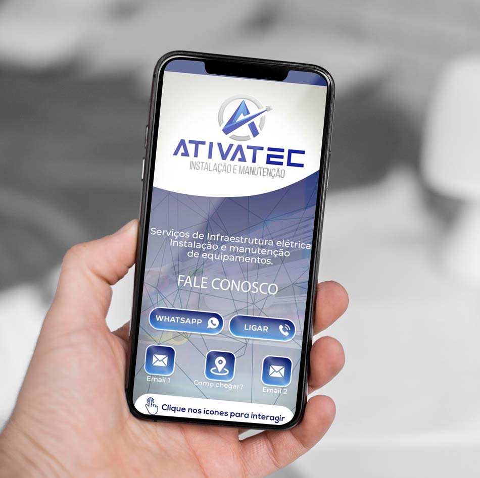 Criação de cartão digital para empresa  de instalação de equipamentos industriais e comerciais