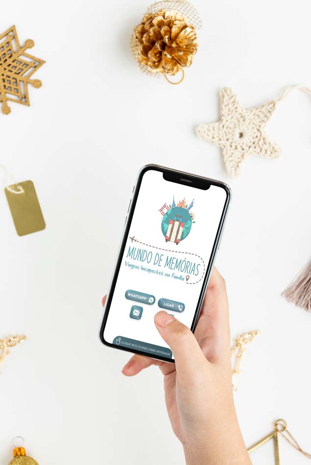 Criação de cartão digital para empresa de viagens