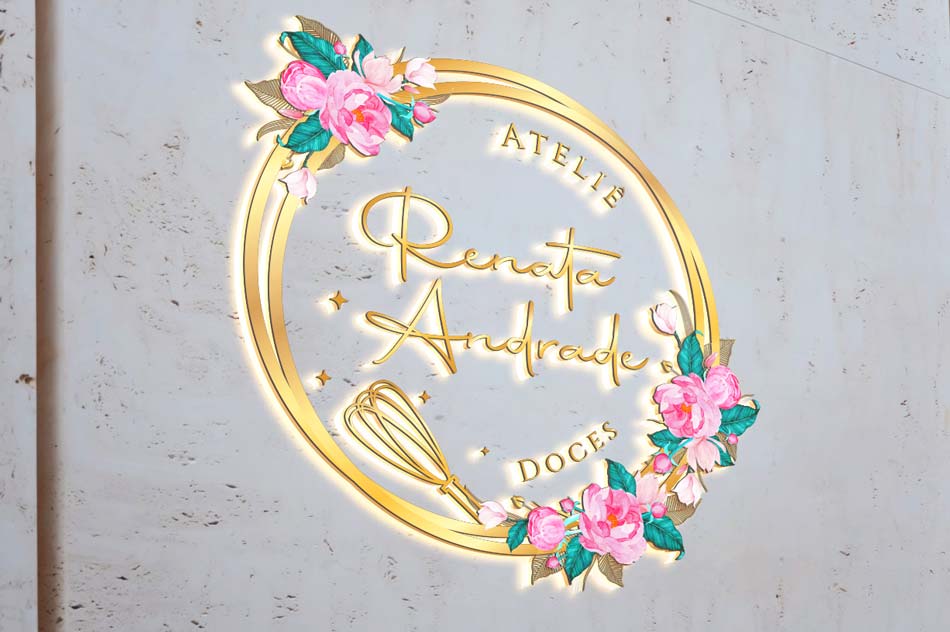 Criação de logotipo para ateliê de doces