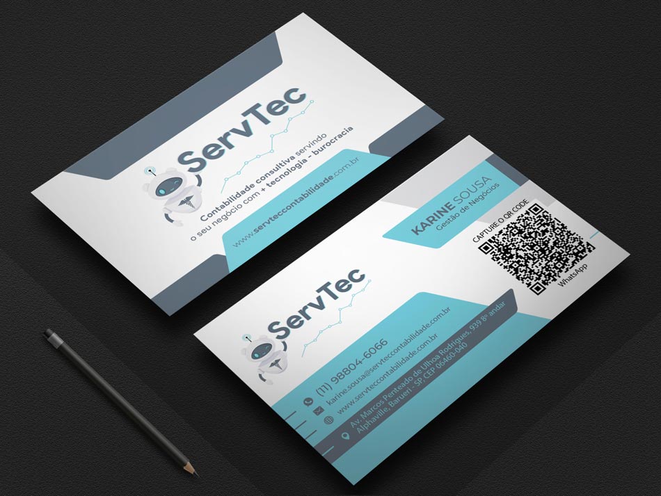 Criação de cartão de visita para empresa de contabilidade consultiva