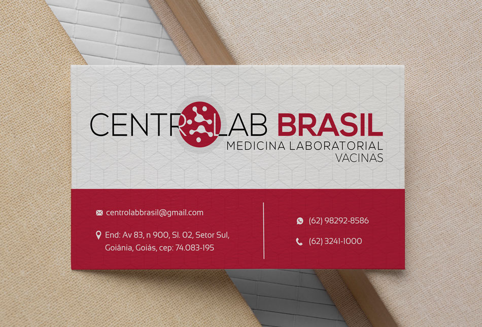 Criação de cartão de visita profissional para laboratório