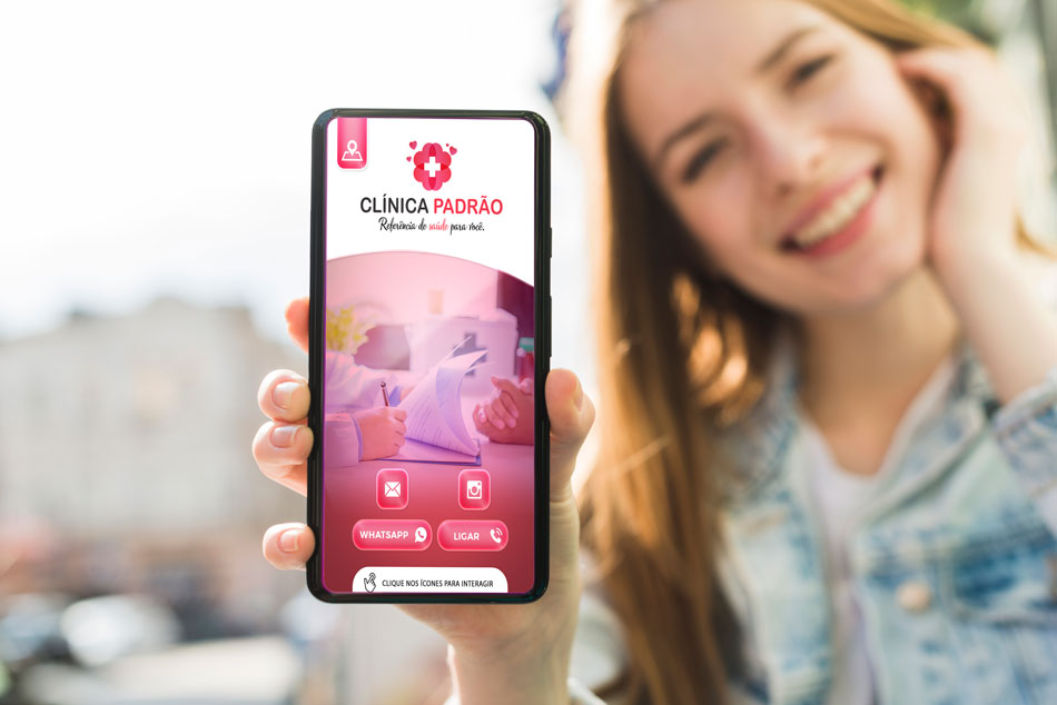 Criação de cartão digital para clínica medica