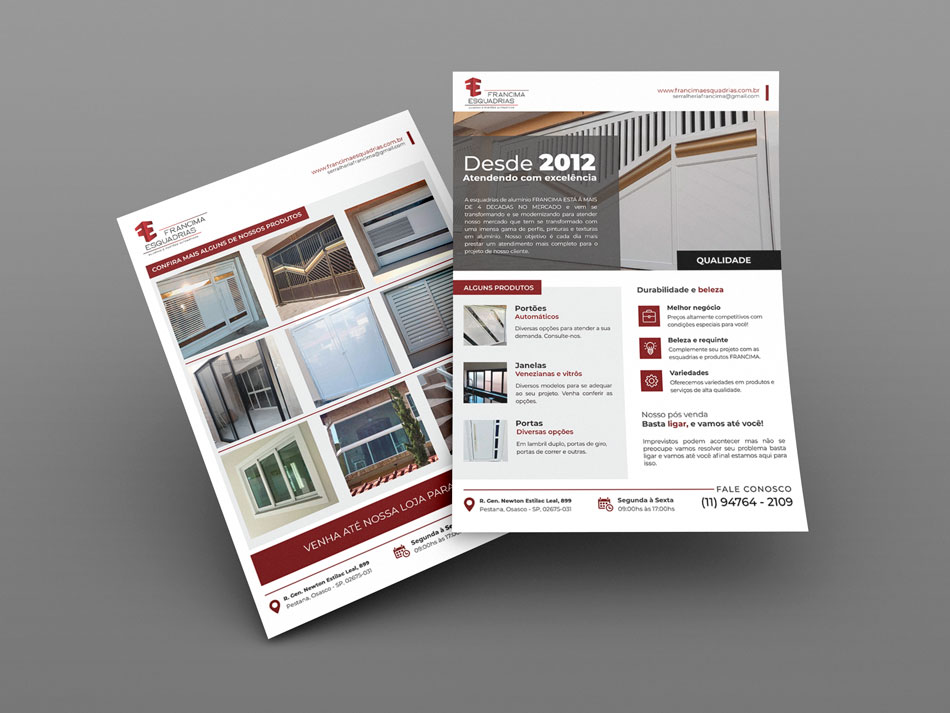 Apresentação em PDF para empresa de vendas de esquadrias