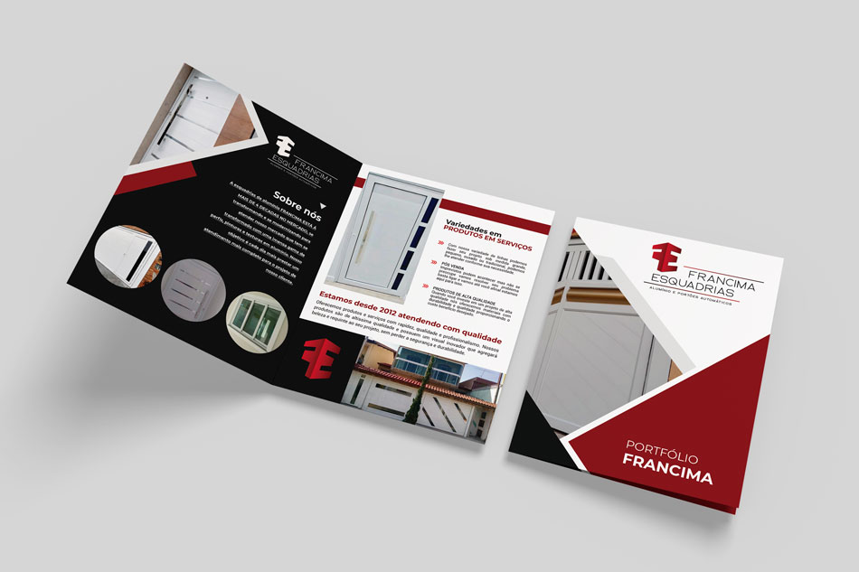 Portfólio digital em PDF para empresa de vendas de esquadrias