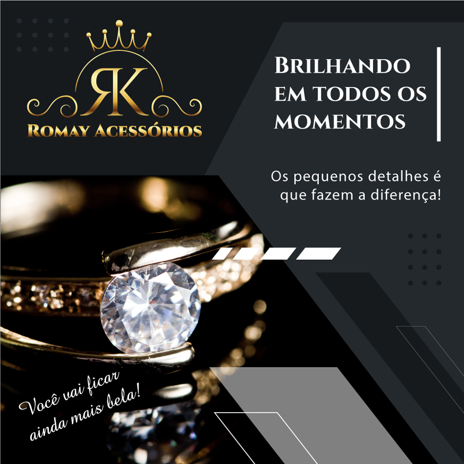 Criação de arte de feed para loja de bijuterias e acessórios