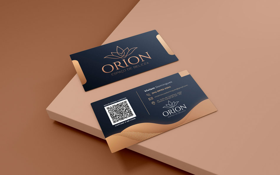 Criação de arte para cartão de visita para empresa de estética