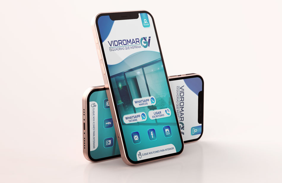 Criação de cartão digital para empresa especializada em esquadrias