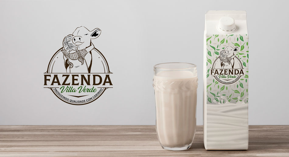 Criação de logo para fazenda de produção de leite