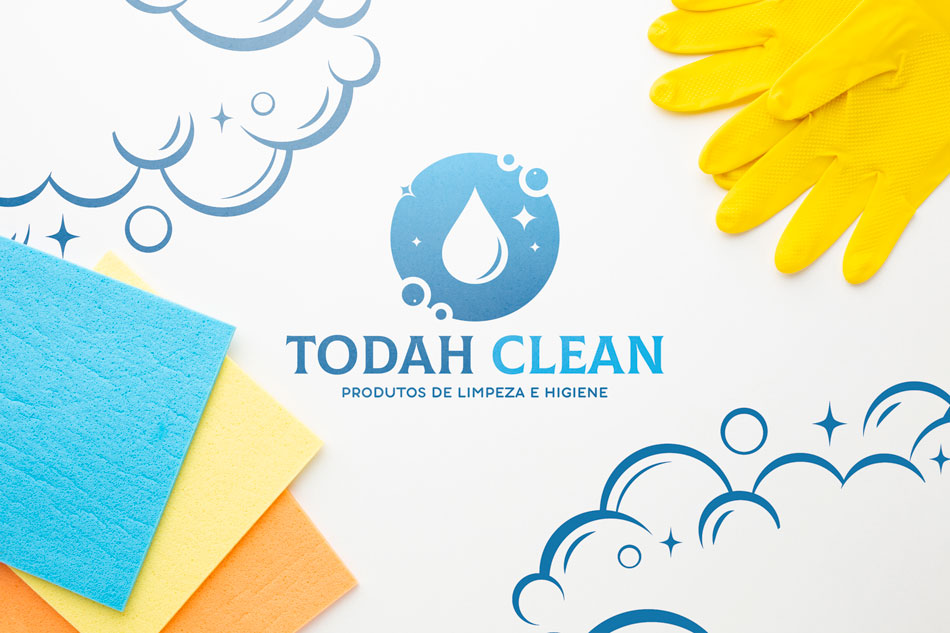 Criação de logo para loja de produtos de limpeza e higiene