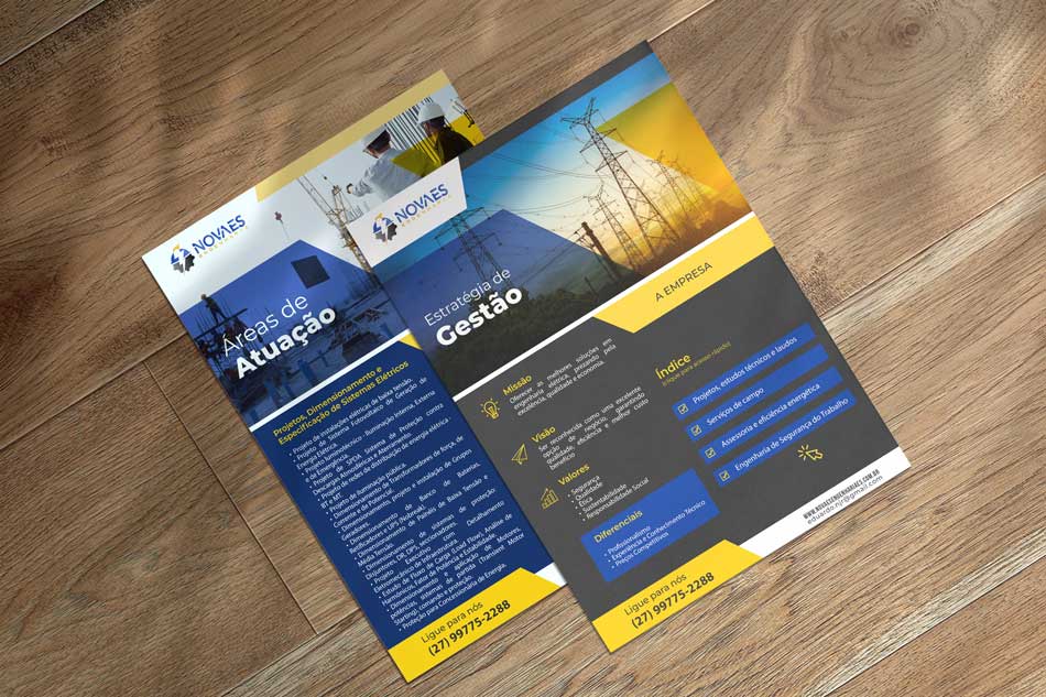 Criação de portfólio para empresa de engenharia elétrica