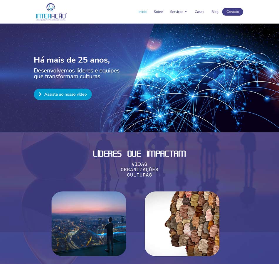 Criação de site para empresa de consultoria coaching