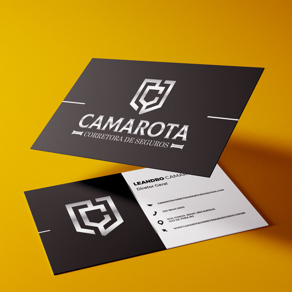 Criação de cartão de visita profissional para corretora de seguros