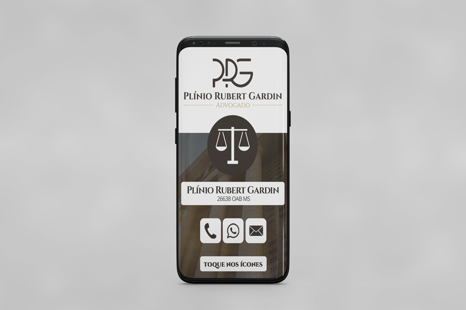 Criação de cartão digital profissional para advogado