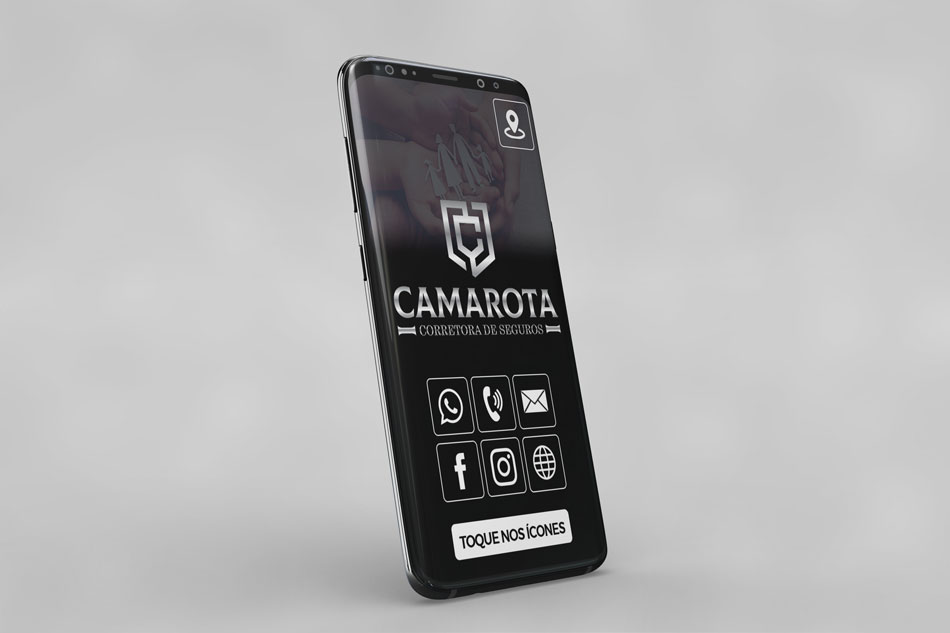 Criação de cartão digital profissional para corretora de seguros