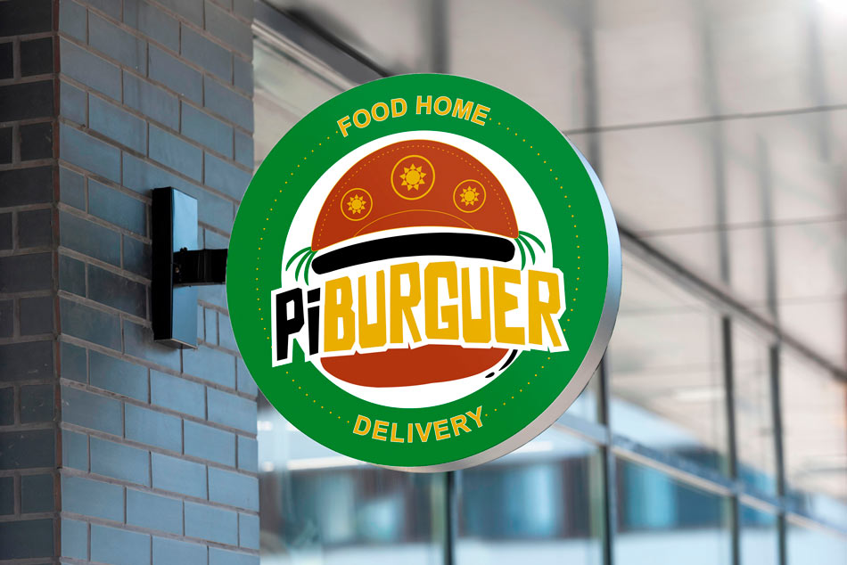 Criação de logomarca para hamburgueria artesanal food home