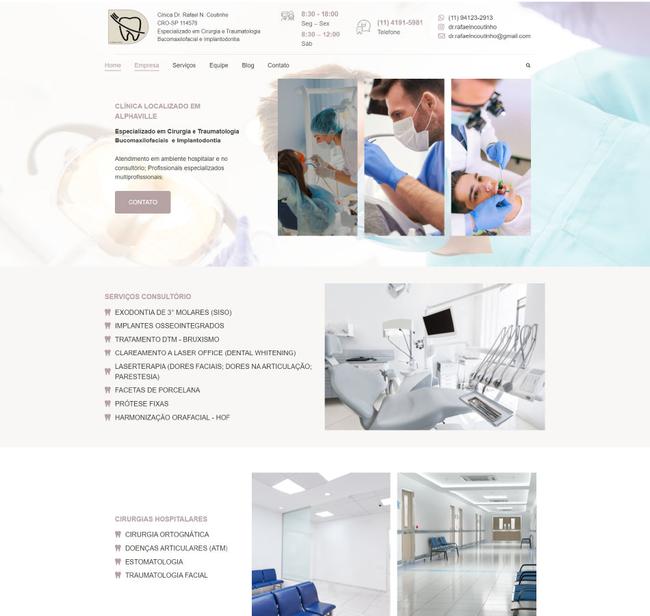Criação de site profissional para clínica de dentista